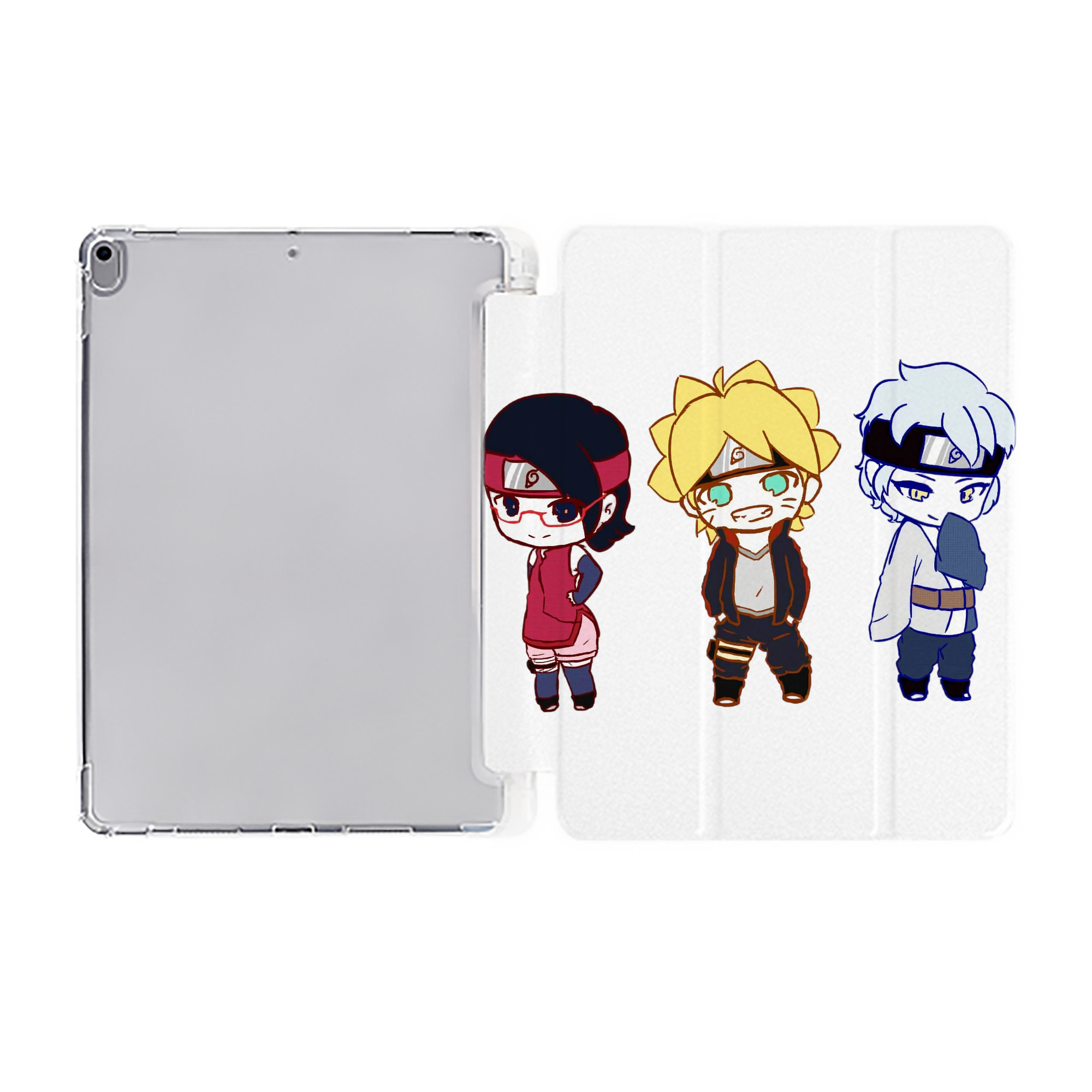 （画像用） NARUTO -ナルト- うずまき ボルト Uzumaki Boruto IPad ケース ペン収納付き 三つ折りスタンド PUレザー×シリコン 対応機種9.5/10.5/10.9インチ